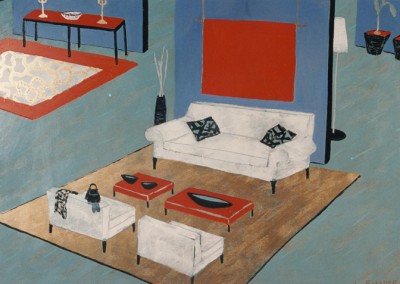 6 - SALA D'ASPETTO cm 70 x 100 olio su masonite