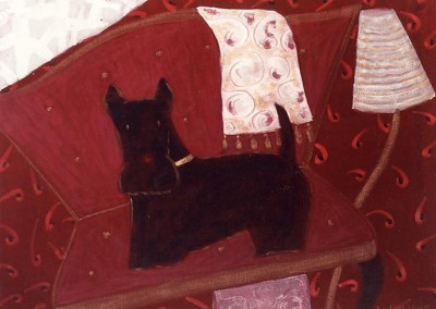 CANE FONDO ROSSO A